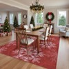Christmas Rug Washable Rug for Living Room, Snowflake Printed Mats - 3 of 4