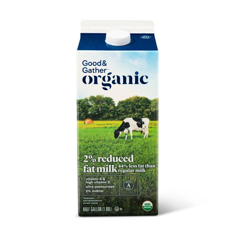 Organic 2% Milk - 0.5gal - Good & Gather&#8482;, 1 of 5