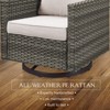 Buenhomino 3 Pieces Patio Bistro Set with Table Set, All-Weather Wicker Patio Furniture Set with Thickened Cushions for Garden, Backyard - 4 of 4