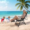 Outdoor Lounge Chairs Set Outdoor Patio Folding Chair with Retractable Footrest Portable Dining with Armrests Adjustable Recliner for Garden, Camping - 3 of 4