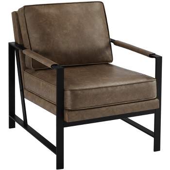 Yaheetech Retro Upholstered Accent Chair Arm Chair