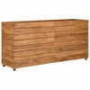 vidaXL Raised Bed Natural Wood Recycled Teak Wood and Steel Medium - 2 of 4