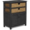 ClickDecor Elmhurst Cabinet Black and Weathered : Pine Frame, 2 Fixed Shelves, No Assembly Required - 2 of 4