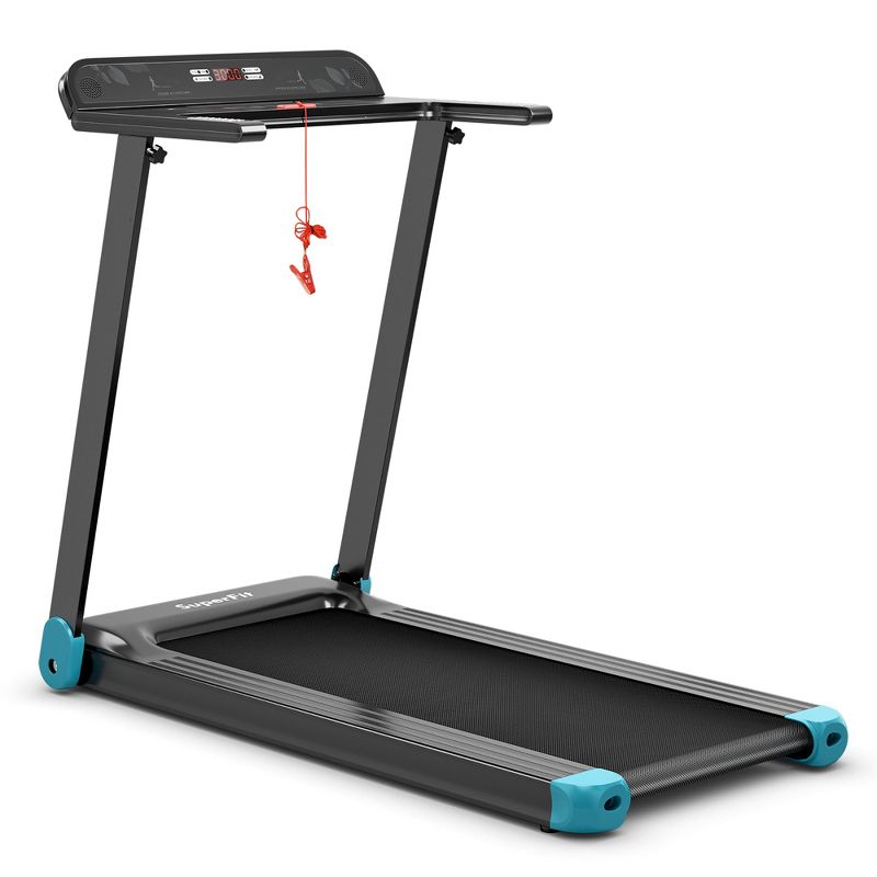 SuperFit  Folding Electric Treadmill Compact Walking Running Machine w/APP Control Speaker, 2 of 11