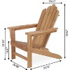 Tree City Teak Wood Adirondack Chair, Wide Armrest & High Back, Weather-Resistant Grade-A Teak Outdoor Patio Chair for Garden, Porch or Beach - 2 of 4