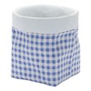 Blue and White Patterned Cement Planter Set (2 Pack) by Melrose - 2 of 3