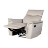 Royal Hampton Manual Recliner Chair, Taupe Leather Match, Padded Arms - 3 of 4