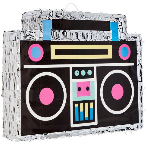 Blue Panda Boombox Pinata - 80s And 90s Theme Party Decorations ...