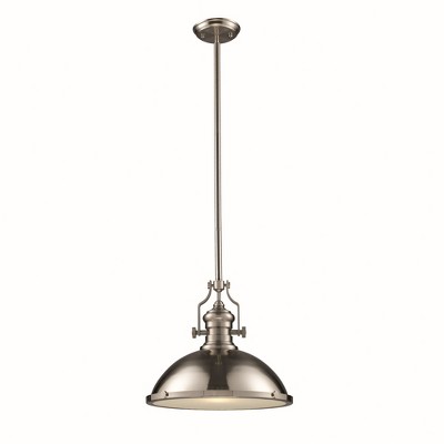Elk Home Chadwick 1 - Light Pendant in  Satin Nickel