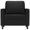 vidaXL Black Faux Leather Sofa Chair - Sturdy Metal Frame - Comfortable Padded Seat and Armrest - Modern Design - 3 of 4