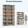 75in Tall Bookshelf with Storage, 6-Tier 47" Wide Modern Farmhouse Standing Bookcase Cabinet Display Shelf Organizer for Home - 2 of 4