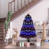 HOMCOM 3 FT Tall Pre-Lit Douglas Fir Artificial Christmas Tree with Realistic Branches, 90 Multi-Color LED Lights, Fiber Optics, and 90 Tips - image 3 of 4