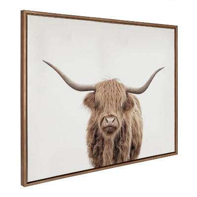 Kate and Laurel Sylvie This is Randall Framed Canvas by Amy Peterson Art Studio, 28x38, Gold