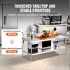 VEVOR Stainless Steel Work Table, 30 x 60 x 26 Inch Commercial Food Prep Worktable, 3-Sided Backsplash Heavy Duty Prep Worktable - 4 of 4