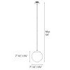 dweLED Niveous 13 3/4" Wide White Globe LED Pendant Light - 3 of 3
