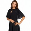 Anna-Kaci Women’s Sheer Flutter Sleeve Capelet Topper with Flowing Layered Silhouette and Elegant Front Closure - 2 of 4