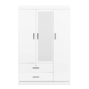 NicBex 68.20"H Armoire Mirror Wardrobe Closet Storage Cabinet with 3 Doors & Shelves & 2 Drawers for Bedroom - 1 of 4