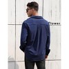 Coolmee Men's Corduroy Shirts Casual Button Down Shirt Jacket Fall Long Sleeve Shacket - 4 of 4