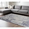 HomeRoots 8' X 10' Ivory and Blue Abstract Power Loom Distressed Non Skid Area Rug - 2 of 3