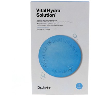 Dr. Jart Vital Hydra Solution Sheet-type Facial Mask, 5 Masks x 0.88 oz