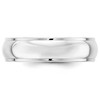 Black Bow Jewelry 2.5mm to 6mm 14K White Gold Half Round Ridged Edge Standard Fit Band - 2 of 4