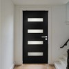 SpassWay 36"W*80"H 4-Lite Exterior Frosted Glass Prehung Front Entry Door Primed Interior Fiberglass Entrance Door - 3 of 4