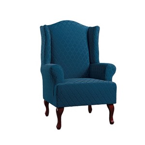 Stretch Marrakesh Wing Chair Slipcover Nile Blue - Sure Fit