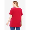 Woman Within Plus Size Americana Kangaroo Pocket Tee - 3 of 4