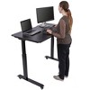 Stand Up Desk Store Electric Adjustable Height Standing Desk with Locking Casters and Furniture Feet - image 3 of 4