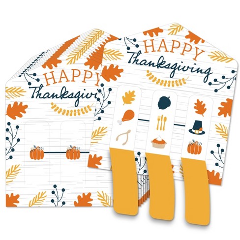 Big Dot Of Happiness Give Thanks - Thanksgiving Party Game Scratch