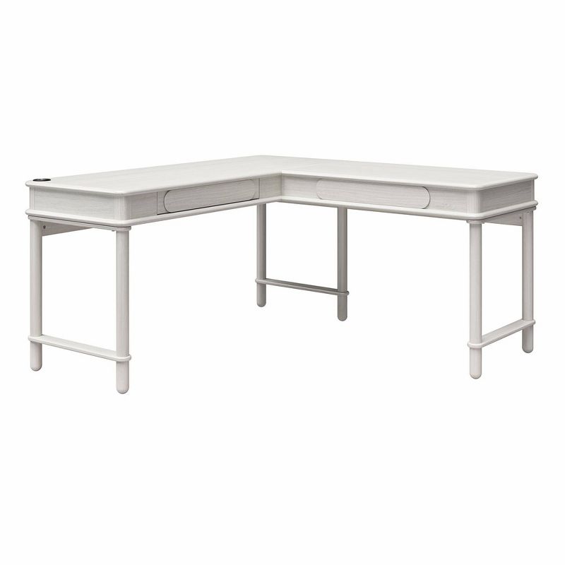 Selena Lift L-Shaped Desk Rustic White - CosmoLiving by Cosmopolitan, 1 of 14