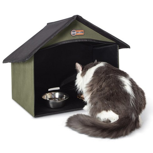 Ku0026h Pet Products Outdoor Kitty Dining Room Olive : Target