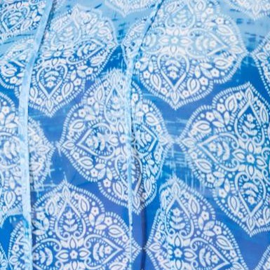 blue mosaic bandana