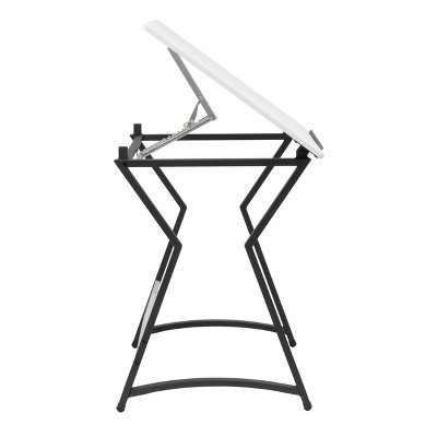 36" Wide Adjustable White and Black Craft Drawing Table