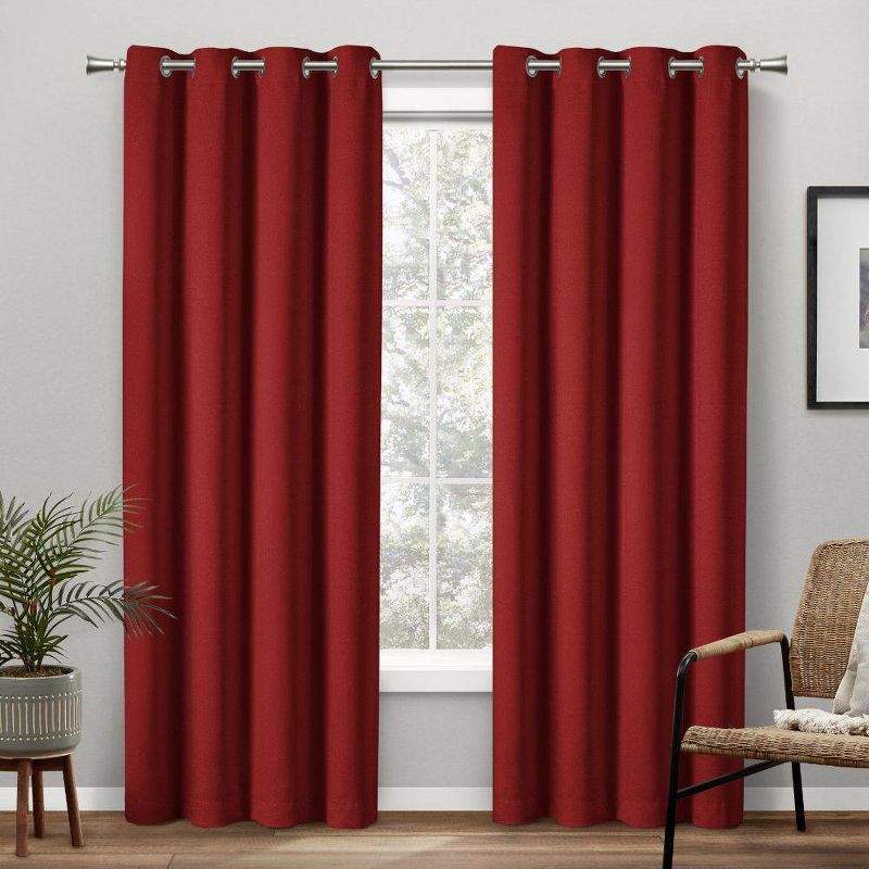 Set of 2 Academy Total Blackout Grommet Top Curtain Panel - Exclusive Home, 1 of 8