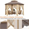 13x13ft Hexagonal Patio Pop-Up Gazebo, Canopy Shelter with Mesh Netting, Event Tent with Strong Steel Frame for Backyard, Garden, Lawn - 3 of 4