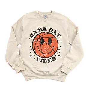 Simply Sage Market Women's Graphic Sweatshirt Game Day Vibes Basketball - 1 of 3