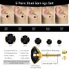 Trendy Gold & Black Gem Earrings - Cohesive Ear Curation Without Mixed Metals - 2 of 4