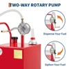 Portable Fuel Caddy with Manual Pump – Gas/Diesel Storage Tank with Wheels & 9.8Ft Hose for Cars, Lawn Mowers, ATVs & Boats(1-Pack) - 3 of 4