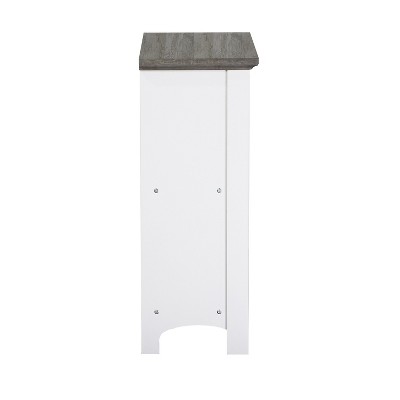 Olivia Gray Oak and White 4-Cube Wooden Bookcase