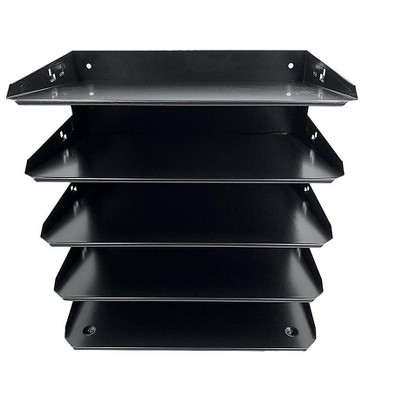 Huron 5-Compartment Steel File Organizer Black HASZ0149