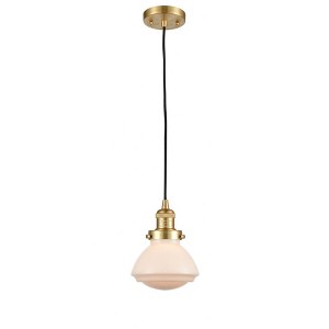 Olean - 1 Light Cord Hung Mini Pendant In Industrial Style-7.75 Inches Tall and 6.75 Inches Wide - 1 of 1