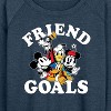 Women's - Disney - Friend Goals Lightweight French Terry Wide Neck Long Sleeve Shirt - 2 of 4