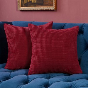 Deconovo Corduroy Decorative Throw Pillow Covers, 2-Pack, OEKO-TEX, Zippered - 1 of 4