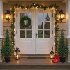 Set of 2 Artificial Cedar Topiary Trees, 5ft Realistic Faux Cypress for Indoor, Home Office and Front Porch Decor - 2 of 4