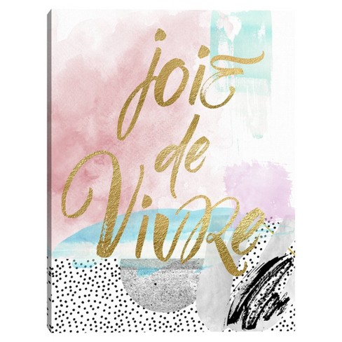 18 x 24 joire de vivre by nikki chu canvas art print gold masterpiece art gallery target
