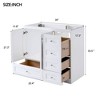 NicBex 35" Bathroom Storage Cabinet without Sink, Bathroom Vanity, 4 Spacious Drawers and 1 Cabinet for Bathroom, White - 2 of 4