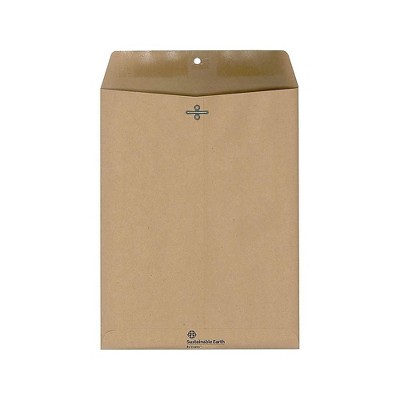 Staples Clasp & Moistenable Glue Catalog Envelopes 10" x 13" Natural Brown 100/Box (19965)