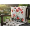Carnations in Checkered Vase Pillow 18 Inch Climaweave by Manual Woodworkers and Weavers - 3 of 3
