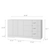 GDFStudio Theodore Modern 56.88" Sideboard with 3 Drawers and 2 Doors - 3 of 4